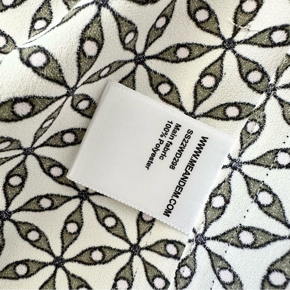 ME+EM Geo Flower Print Belted Midi Shirt Dress Cream Size 6 - Picture 9 of 10